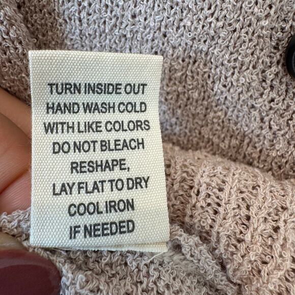 Perch by Blu Pepper Blush Pink Slouchy Slub Knit Tank Top NEW Minimalist/Neutral - Picture 7 of 7